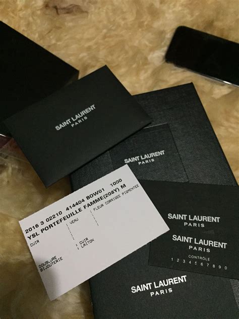 ysl authentic card|ysl gift pack.